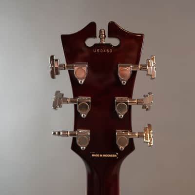 D'Angelico Premier DC Semi-Hollow No F Holes Wine Red w/Case - Used image 7