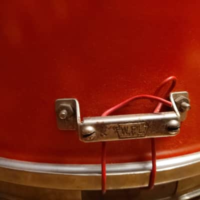 WFL 14"(Diameter)x6.5"(Depth) Snare Drum 1956 - Red wrap image 8