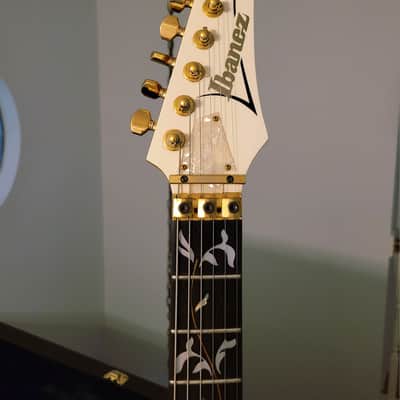 Ibanez Jem 7V 1993 White/gold Ebony Edge 1 owner EXCELLENT like EVO image 10