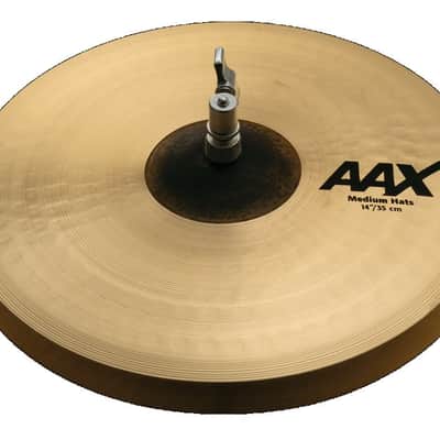 SABIAN 21402XCB 14" AAX Medium Hi Hat Cymbals Brilliant Finish Made In Canada image 1