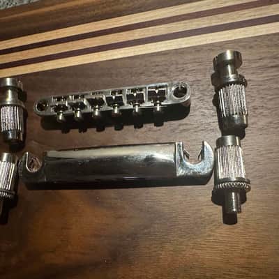 Epiphone Tune O Matic Bridge With Stop Tail And Studs 2023 - Chrome image 4