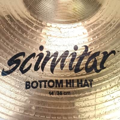 Zildjian 14"Scimitar Hi-Hats Cymbals Set Pair B8 Pre-ZBT Era 1230/1260g Vintage image 18