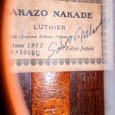 1972 Sakazo Nakade No. 1000G Vintage Classical Guitar German Spruce + Brazilian Rosewood w/ Case image 6