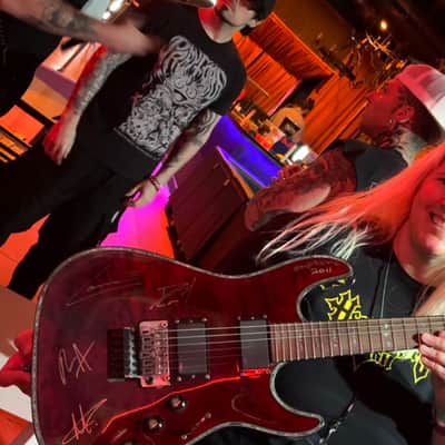 Schecter Hellraiser C-1 FR 2008 originally owned by Lance Dowdle of From Ashes ToNew (FATN) & Emphatic - 2008, Black Cherry image 22