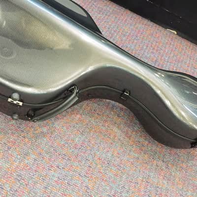 Celestini 4/4 Size 'Cello Contoured Case-Fiberglass Composite-Silver Sparkle-NEW image 3