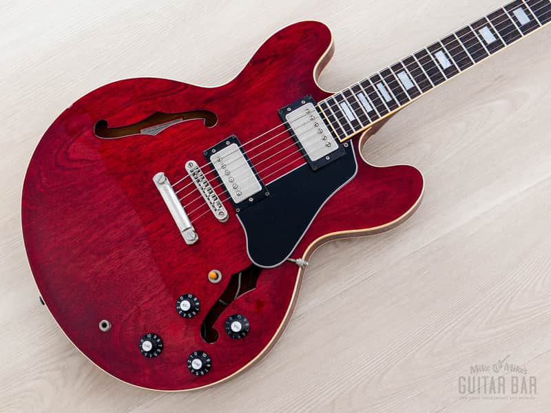 1979 Greco SA-550 Vintage ES Guitar Cherry, Near-Mint w/ Maxon U-1000 & Case, Japan Fujigen image 1