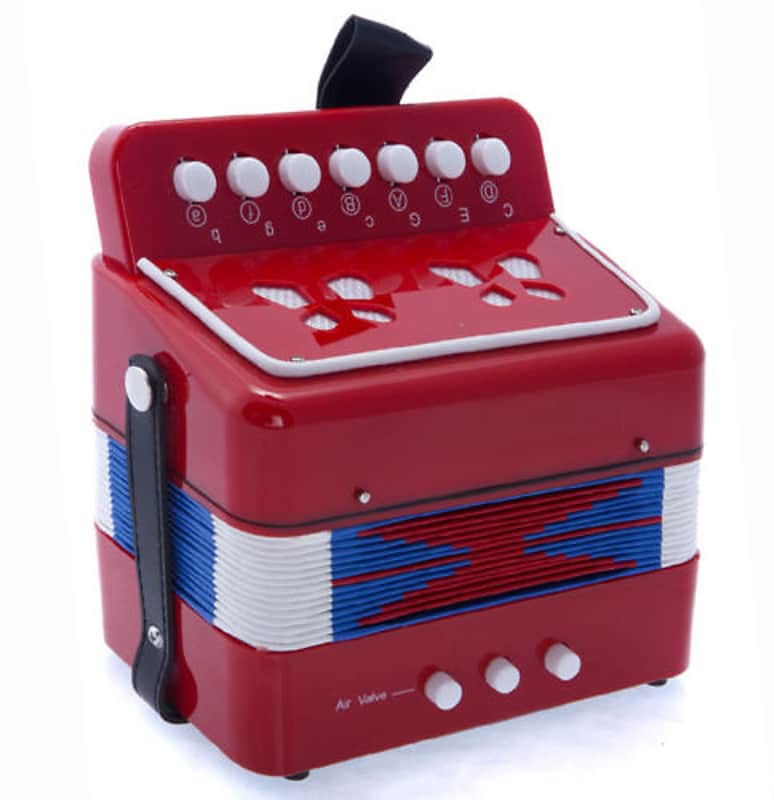 SKY Accordion Red Color 7 Button 2 Bass Kid Music Instrument High Quality Easy to Play image 1