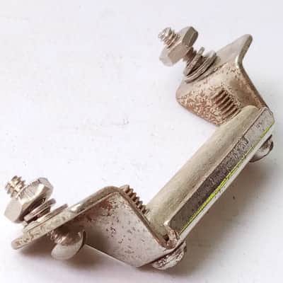 Ludwig WFL P32 Butt Plate Snare Drum Hardware Nickel Plated Vintage50s USA 2 1/4 image 3