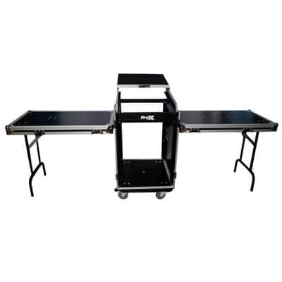 ProX T-16MRSS13ULT Flight Case with Laptop Shelf and Casters for 16U Rack x 13U Top Mixer DJ Combo image 5