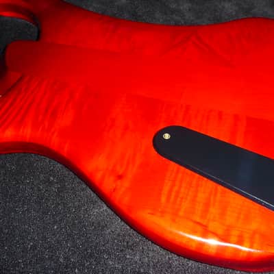 Rickenbacker 4004 CII Cheyenne 2008 Translucent Red Flamed Maple/Walnut with Bubinga Fretboard image 11
