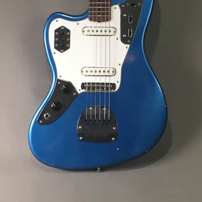 LEFTY! Boutique Musikraft Jaguar Custom Lake Placid Blue Nitro Relic Guitar JG65 24” Short Scale Hardtail Jaguar HSC image 1