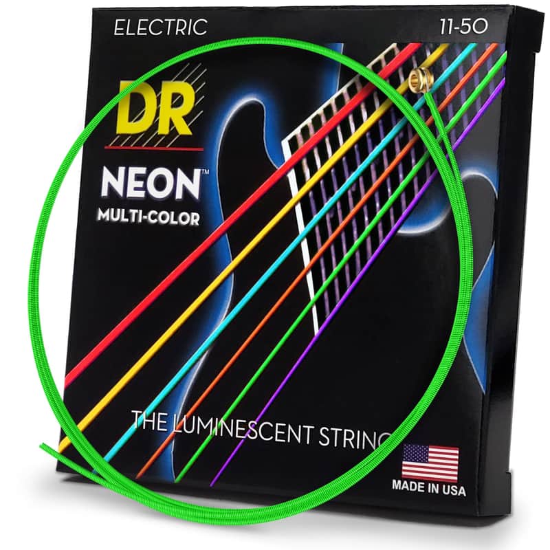 DR Strings HI-DEF NEON™ - MULTI-COLOR Colored Electric Guitar Strings: Heavy 11-50 image 1