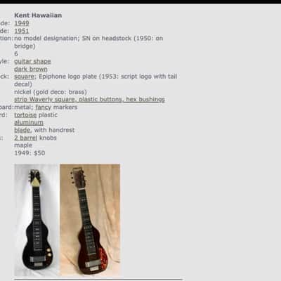 Epiphone Kent Hawaiian Lap Steel 1949 - Black image 13