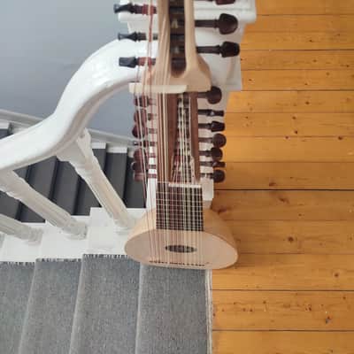 Handmade 14 Course Renaissance Lute Baroque Archlute - Mahogany and Rosewood Material image 4