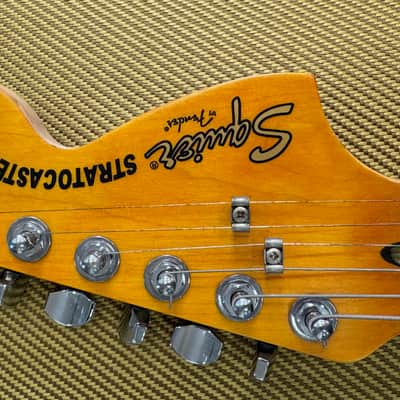 Custom-Modified Squier Stratocaster by Fender 2005 - Butterscotch satin finish image 6