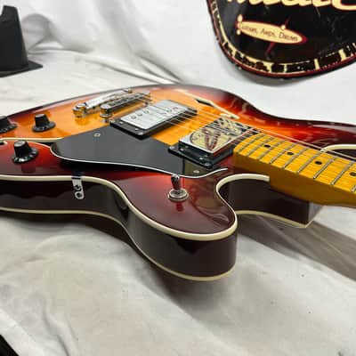 Fender Starcaster Semi-Hollow Body Electric Guitar - Aged Cherry Burst with Gig Bag image 16