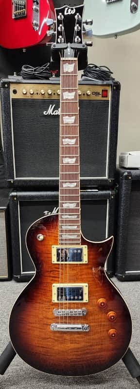 ESP LTD EC-256 FM with Rosewood Fretboard - Dark Brown Sunburst image 1