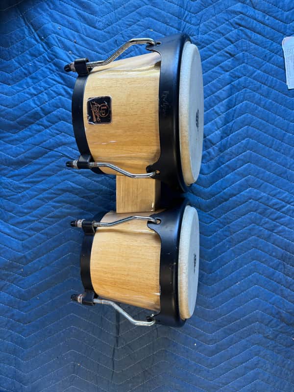 Latin Percussion Aspire LP Series Wood Bongo Set 2010s - Natural with Black Hardware image 1