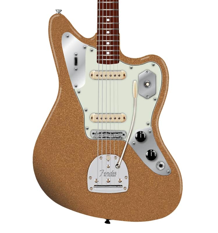 Fender American Professional Classic Jaguar, Faded Firemist Gold, Rosewood Fingerboard w/ Deluxe Gig Bag image 1