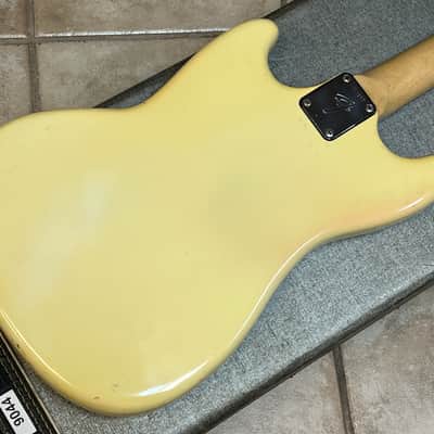 1975 Fender Musicmaster Bass Guitar Olympic White image 5