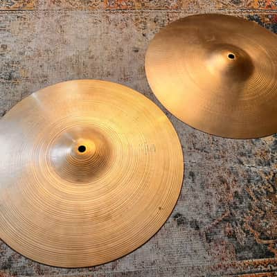 Vintage Zildjian 1960s New Beat 14” Hihats 912 1284 g LIGHT! AMAZING Tone! EARLY NEW BEATS image 4