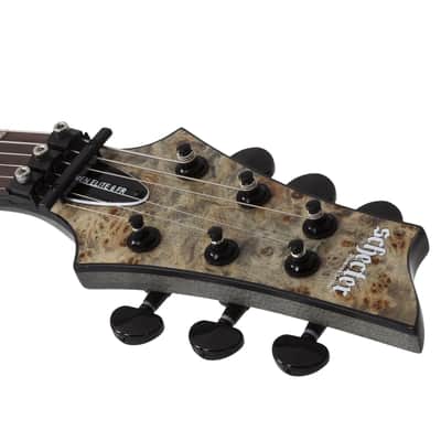 Schecter OMEN ELITE-6 FR Charcoal + Free Gig Bag - Floyd Rose CHAR Electric Guitar - Brand New image 4