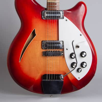 Rickenbacker  Model 365 Thinline Hollow Body Electric Guitar (1966), ser. #FF-2256, original silver tolex hard shell case. image 3