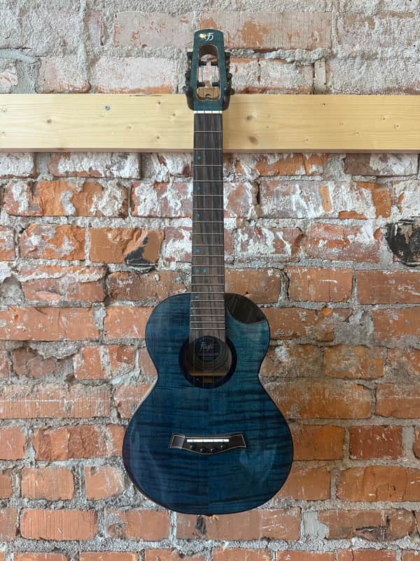 Flight Comet EQ-A Blue Tenor Ukulele - Solid Mango and Flame Maple 2020 - Blue Tiger image 1