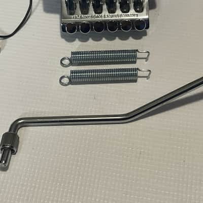 2000's Jackson Dinky Guitars JT-580LP Lefty Left Handed Chrome Licensed Floyd Rose Tremolo Guitar Bridge & Arm image 4