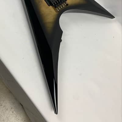 ESP E-II Arrow Nebula Black Burst Burled Maple Burl BLK Fishman Floyd Rose Stainless Steel frets With ESP Case! B-Stock image 12