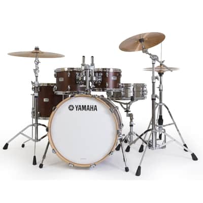 Yamaha Tour Custom Maple 4pc Drum Set 20/10/12/14 Chocolate Satin image 1