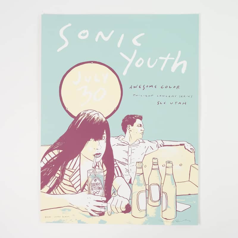 Sonic Youth Twilight Concert Series SLC UTAH 18"x24" Owned by Sonic Youth image 1