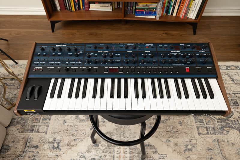 Sequential OB-6 49-Key 6-Voice Polyphonic Synthesizer 2018 - Present - Black with Wood Sides image 1