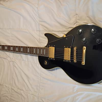 Epiphone Les Paul Custom 1989 Ebony Gold HH MIK Rare image 2