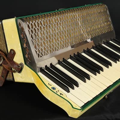 Vintage Hohner Tango IV Piano Accordion Pearl Red w/ Case Made in Germany image 3