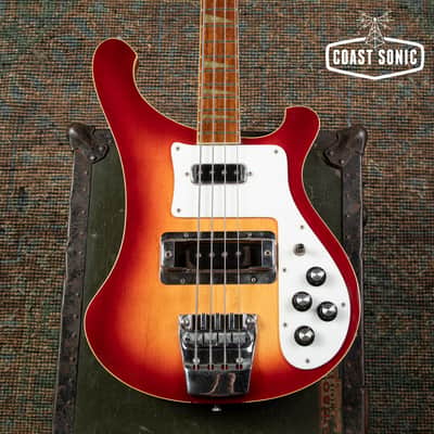 1991 Rickenbacker 4003 Bass w/ Bartolini TCT Preamp, Fireglo, Made in USA, with case image 5