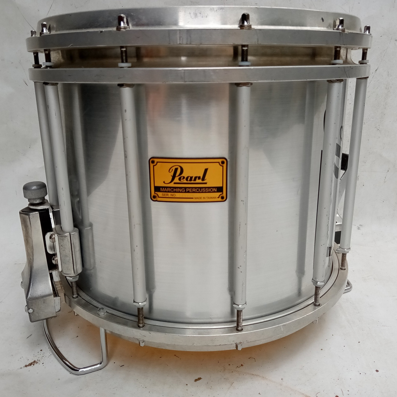Pearl 12x14" Championship Maple FFX Marching Snare Drum Chrome Wrap Free Floatng — main photograph