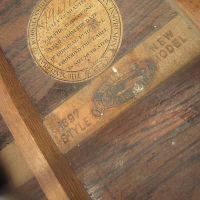 Washburn Model 1897 Parlor Guitar 1900s - Natural image 7