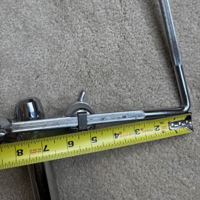 Premier Vintage Lokfast Double Tom Drum Holder Mount Post - 8” and 5” L Arm 70s - Chrome image 8