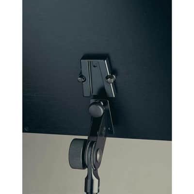 K&M 118/1 Orchestra Music Stand with Chrome Stand and Black Wooden Desk image 2