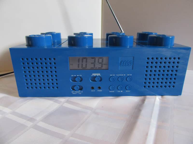Vintage Lego Blue Brick Stereo Boombox AM / FM Radio CD Player image 1