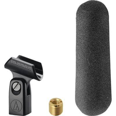 Audio-Technica AT875R Line + Gradient Short Shotgun Condenser Microphone, Black image 4
