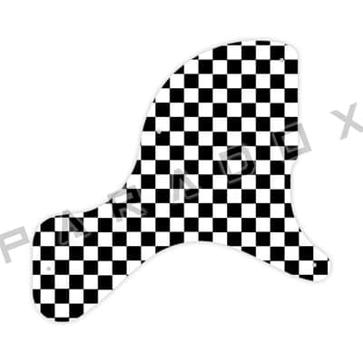 Custom Pickguard For 2024 - 2025 Made in America Gibson Les Paul Junior Double Cut - Checkerboard Graphic .090"