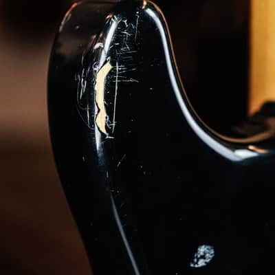 1990 Partscaster Stratocaster MIJ neck / American Standard body black image 10