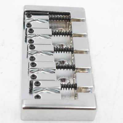 Mighty Mite 5-String High-Mass Bass Guitar Bridge - Chrome, Universal Professional Parts, NOS , no packaging image 4