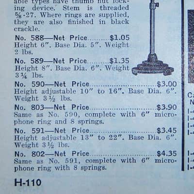 Vintage RARE 1940's Bud Radio Products 589 model microphone desk stand cast iron deco Atlas Shure image 2