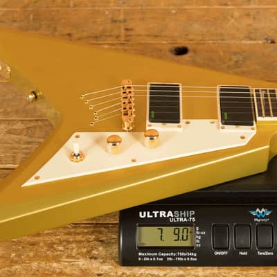 ESP LTD Kirk Hammett Signature KH-V - Macassar Ebony - Metallic Gold image 8