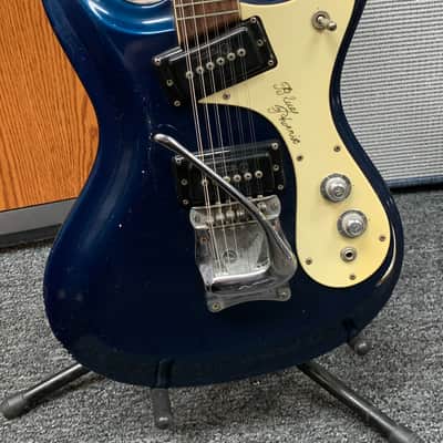 Mosrite 12 string venture model the blue Phoenix 60s Blue image 4