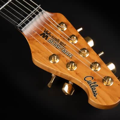 2021 Ernie Ball Music Man Jason Richardson Signature Cutlass 7 - Rorschach Red | USA 7-String JR7 Buckeye Burl Top Birdseye Maple Neck Tremolo Stainless Steel Frets 3.6kg | OHSC image 9