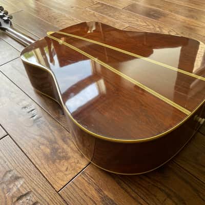 1970s Yamaha FG-401 Acoustic Dreadnought Guitar MIJ Orange Label Nippon Factory w/ HSC martin guild image 11